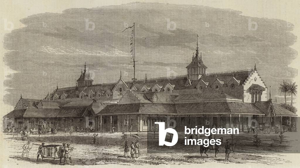 The Punjab exhibition building at Lahore (engraving)