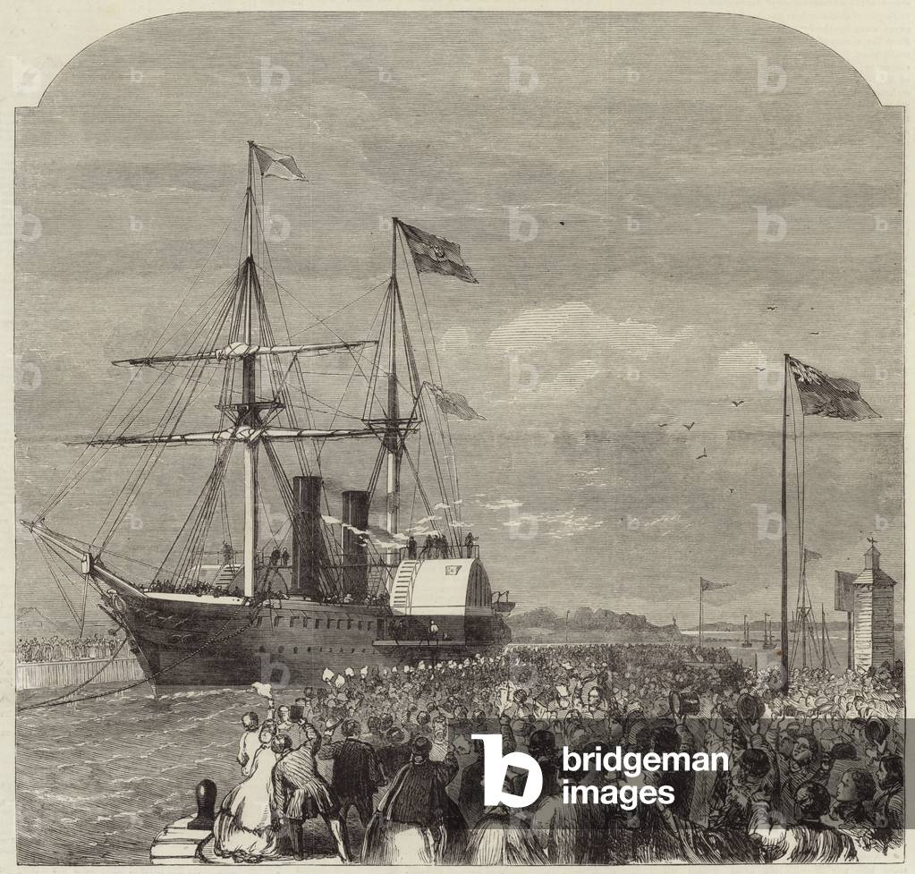 The arrival of Garibaldi at Southampton (engraving)