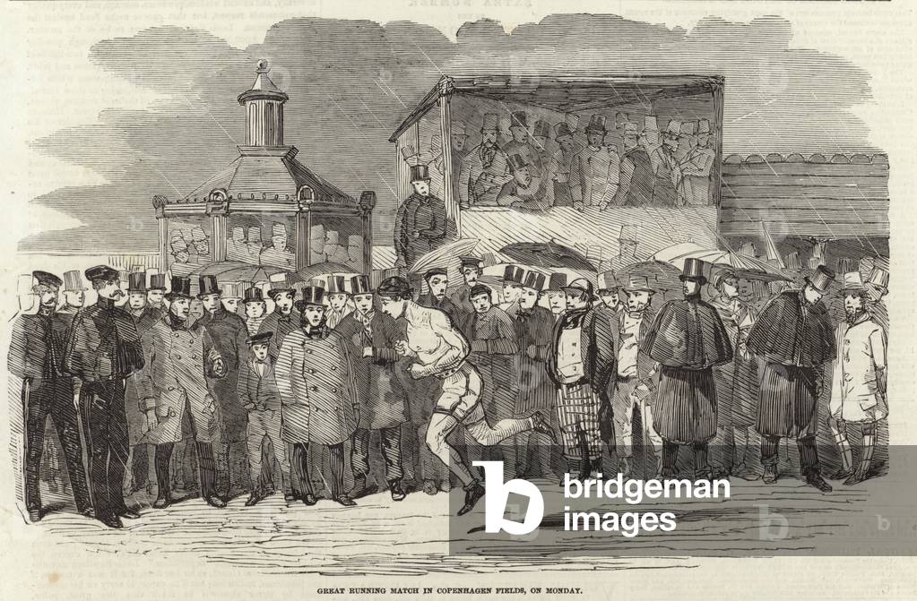 Great Running Match in Copenhagen Fields (engraving)