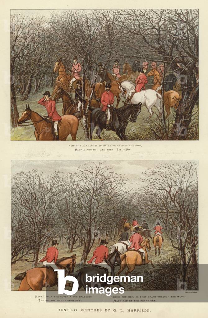 Hunting Sketches (colour litho)