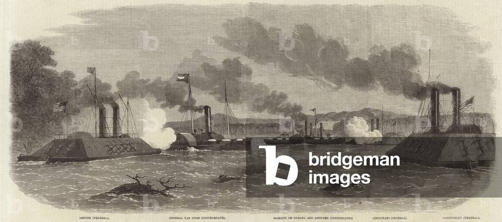 Engagement off Fort Pillow (engraving)