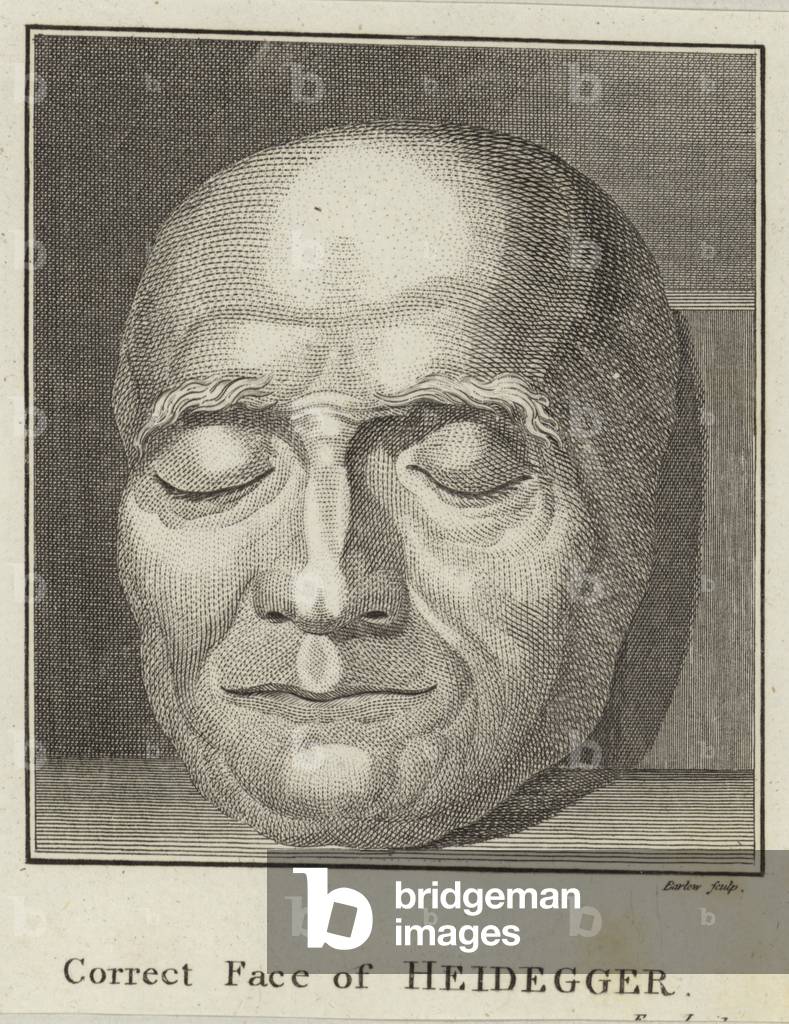 The correct face of Heidegger (engraving)