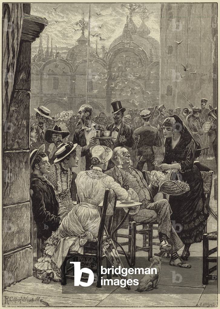 The tourist in Venice (engraving)