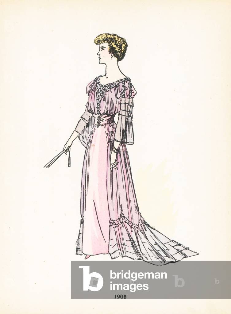 Ladies fashion, 1905 (colour litho)
