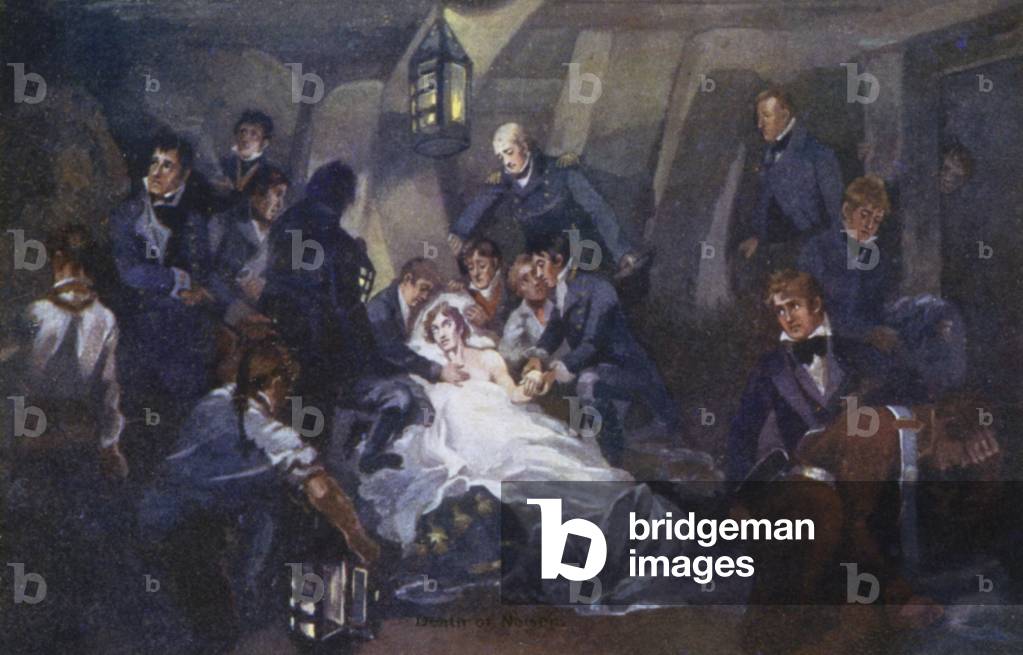Death of Nelson (colour litho)