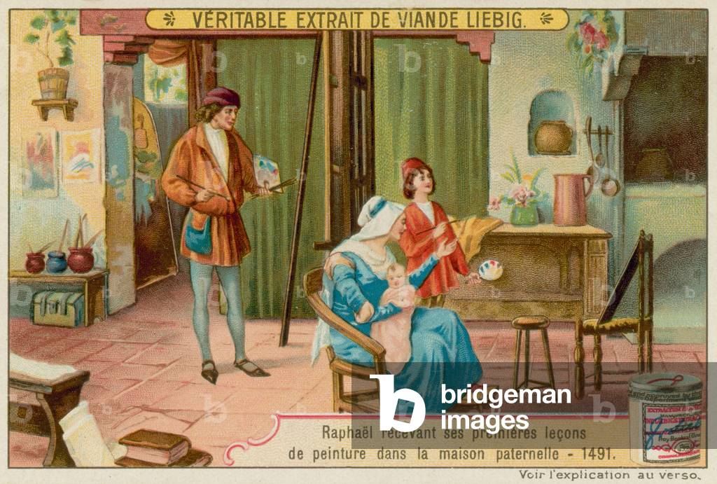 Raphael's First Painting Lesson (chromolitho)