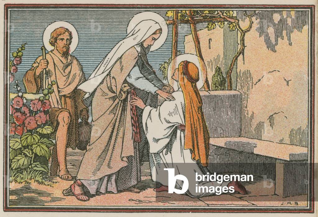 Scene from the life of Jesus (coloured engraving)