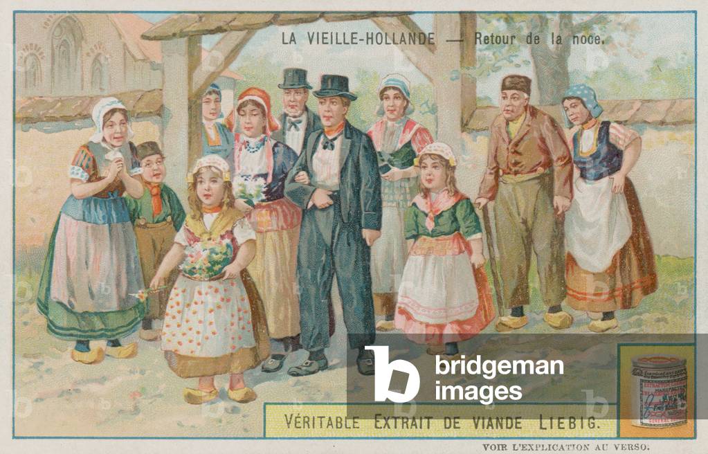 A Returning Wedding Party in Old Holland (chromolitho)