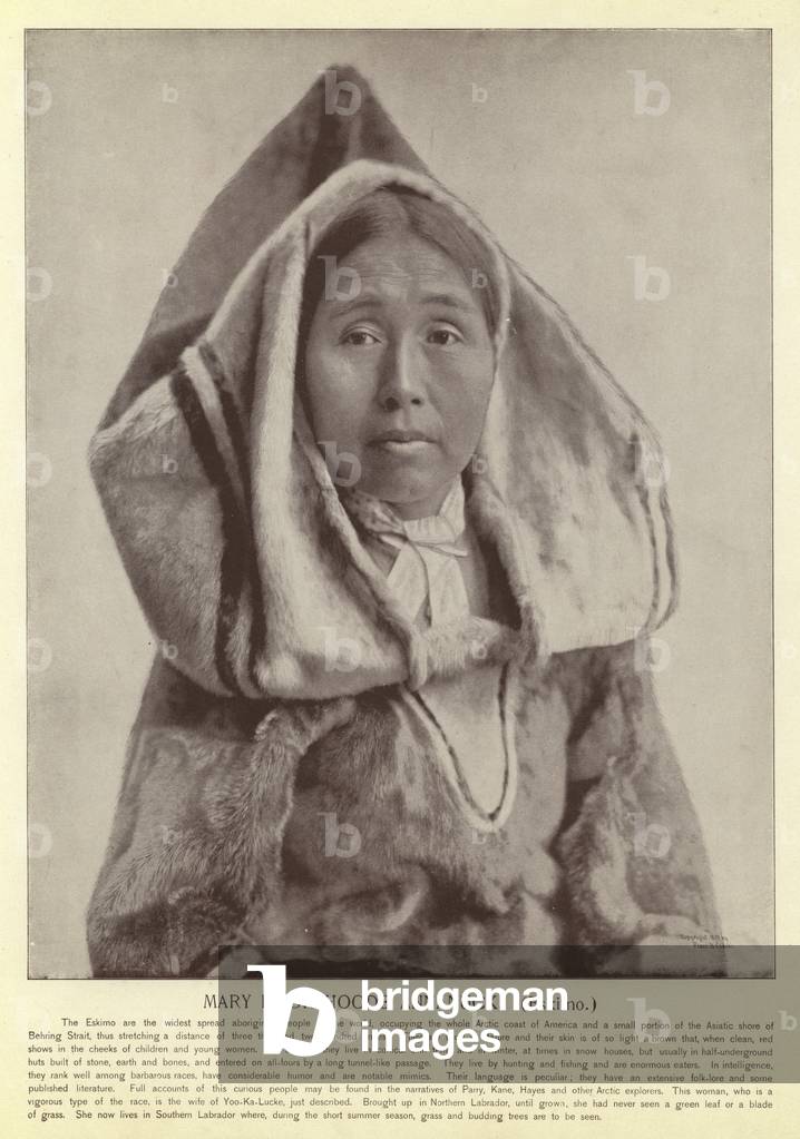 Mary Dookshoode Annanuck, Eskimo (b/w photo)