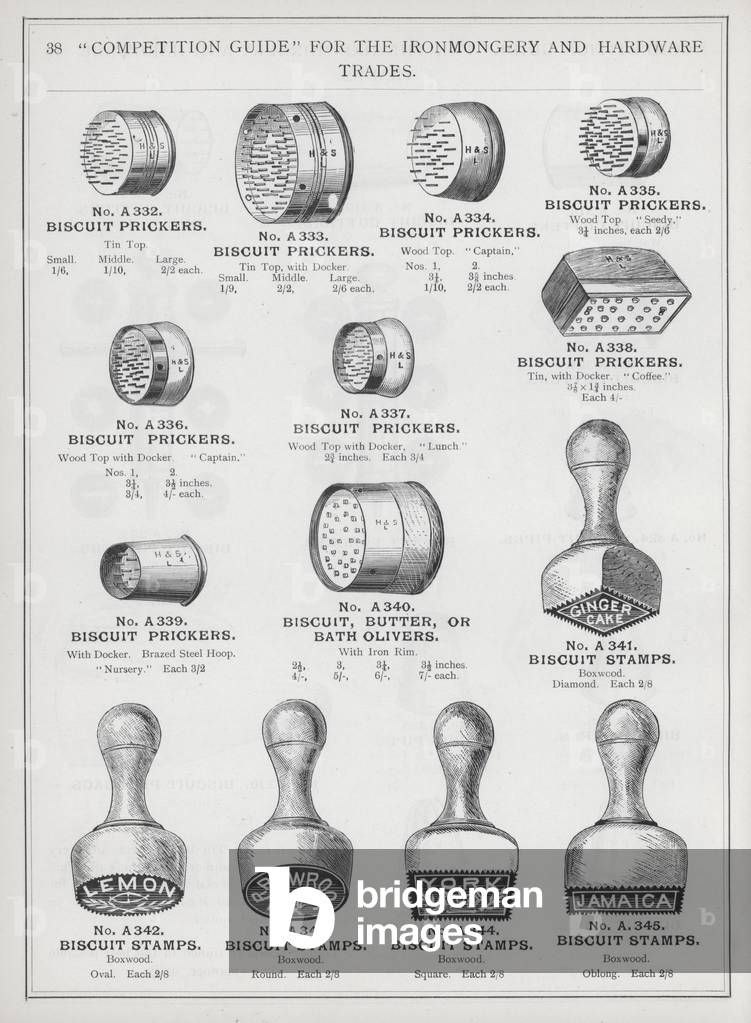 Page of catalogue for the Ironmongery and Hardware Trades, c 1895 (litho)