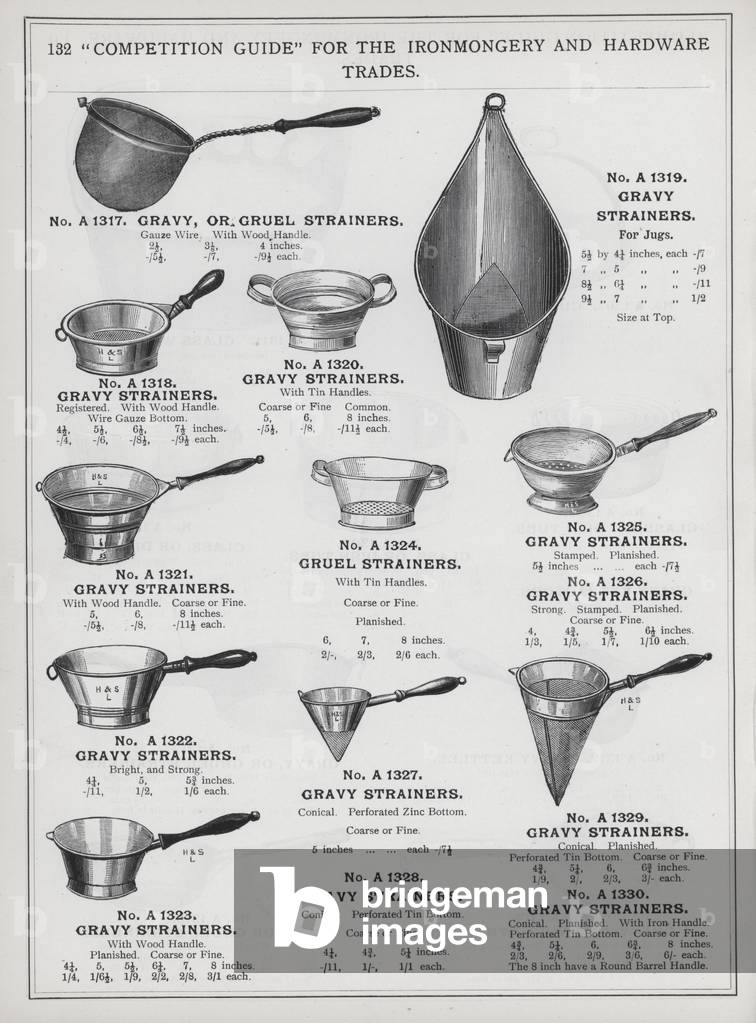 Page of catalogue for the Ironmongery and Hardware Trades, c 1895 (litho)
