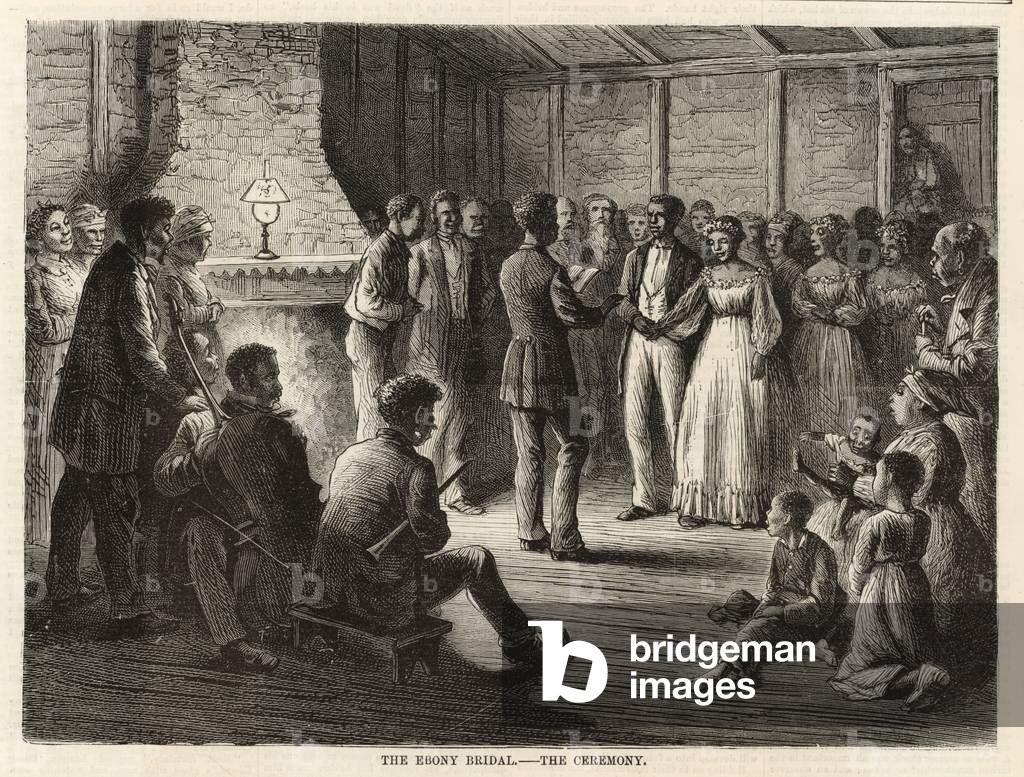 The ebony bridal - The ceremony (engraving)