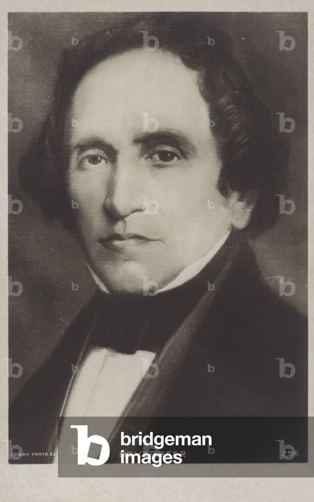 Giacomo Meyerbeer, German composer (litho)