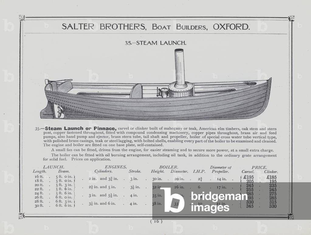 Salter Brothers, Boat Builders, Oxford (litho)