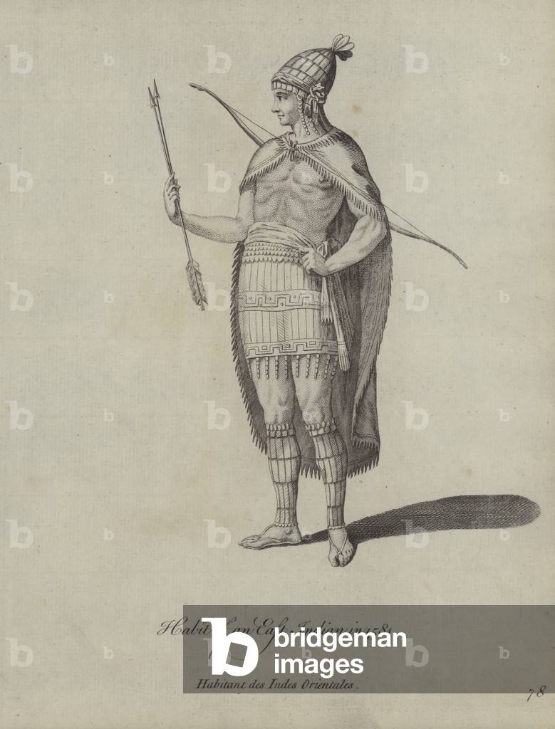Habit of an East Indian in 1581 (engraving)