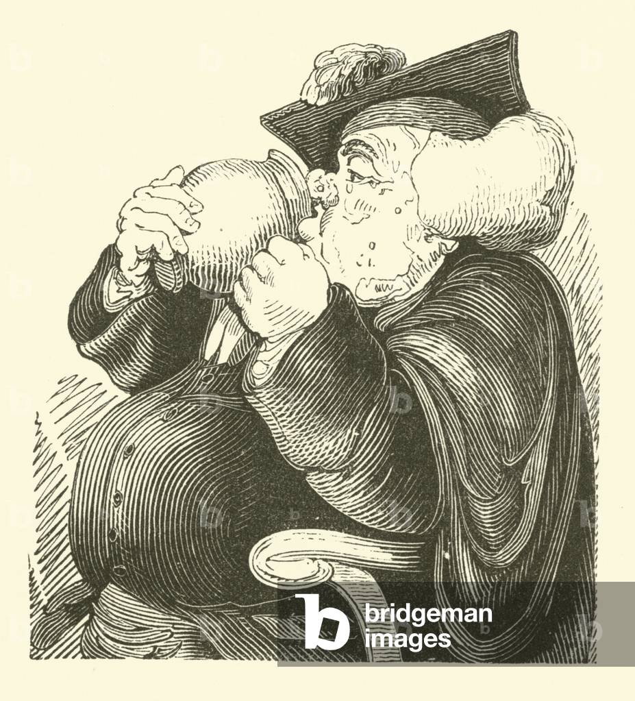 Drinking ale (woodcut)