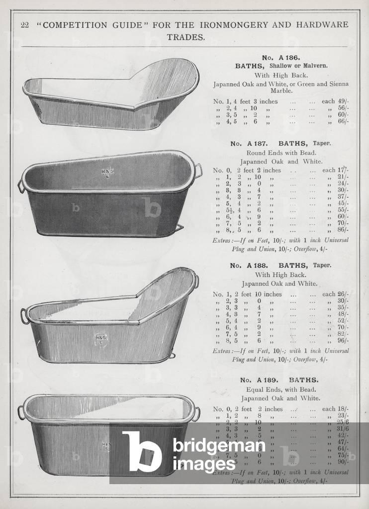 Page of catalogue for the Ironmongery and Hardware Trades, c 1895 (litho)