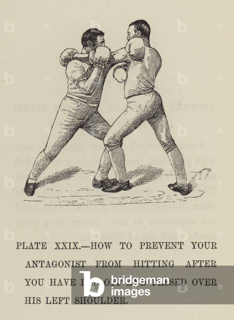 How to prevent your antagonist from hitting after you have led off and passed over his left shoulder (engraving)