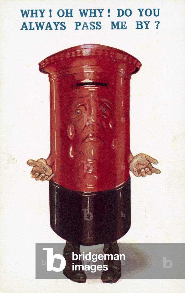 Postbox, Why or why do you always pass me by? (colour litho)