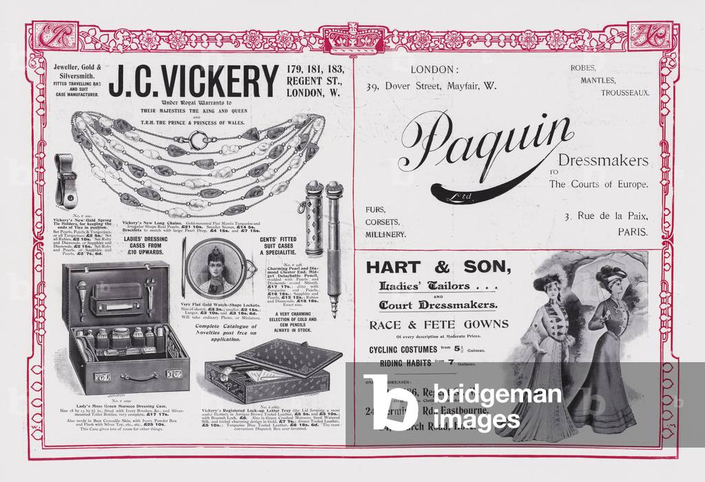 Page of advertisements for The Gentlewoman (litho)