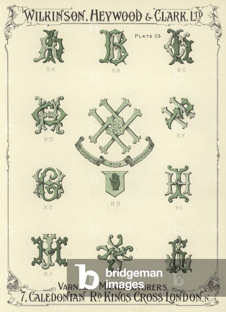 HA, HB, HC, HD, HH, HF, HG, HI, HJ, HK, HL (chromolitho)