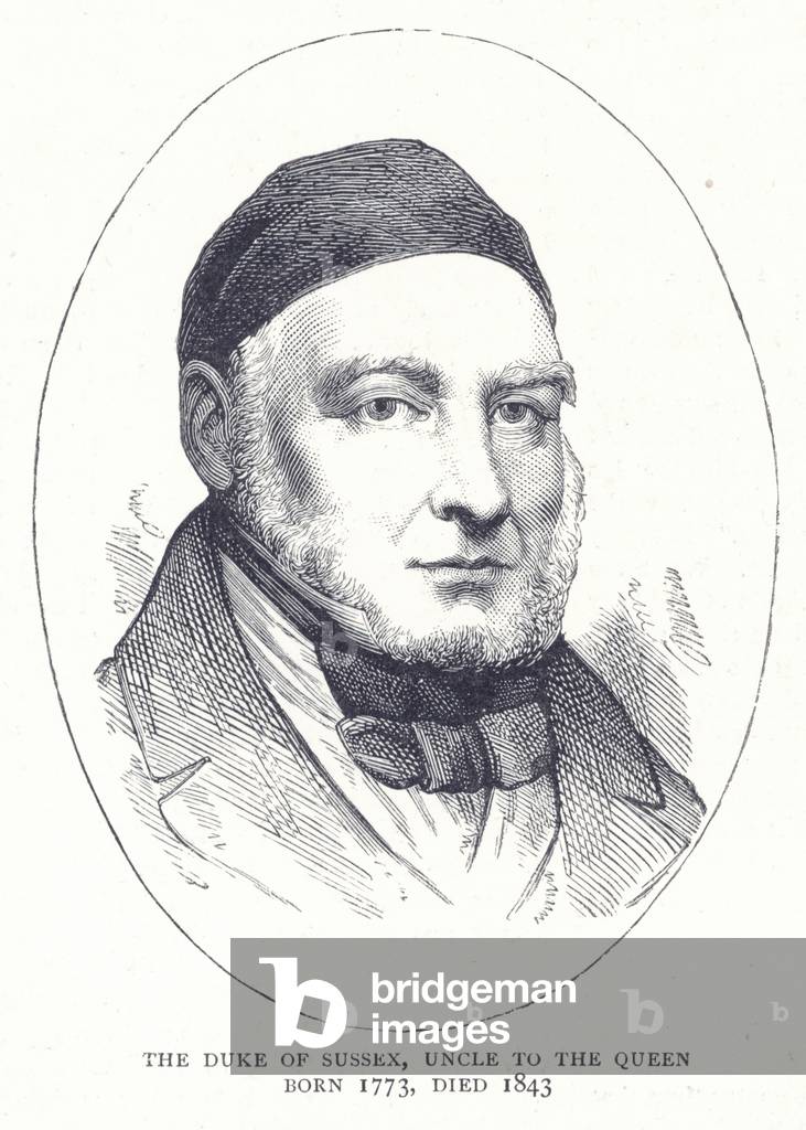 The Duke of Sussex, Uncle to the Queen born 1773, died 1843 (engraving)