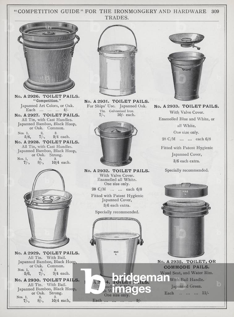 Page of catalogue for the Ironmongery and Hardware Trades, c 1895 (litho)