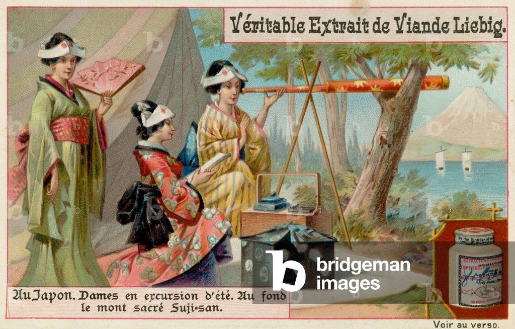 Japanese Women at the Foot of Suji-San (chromolitho)