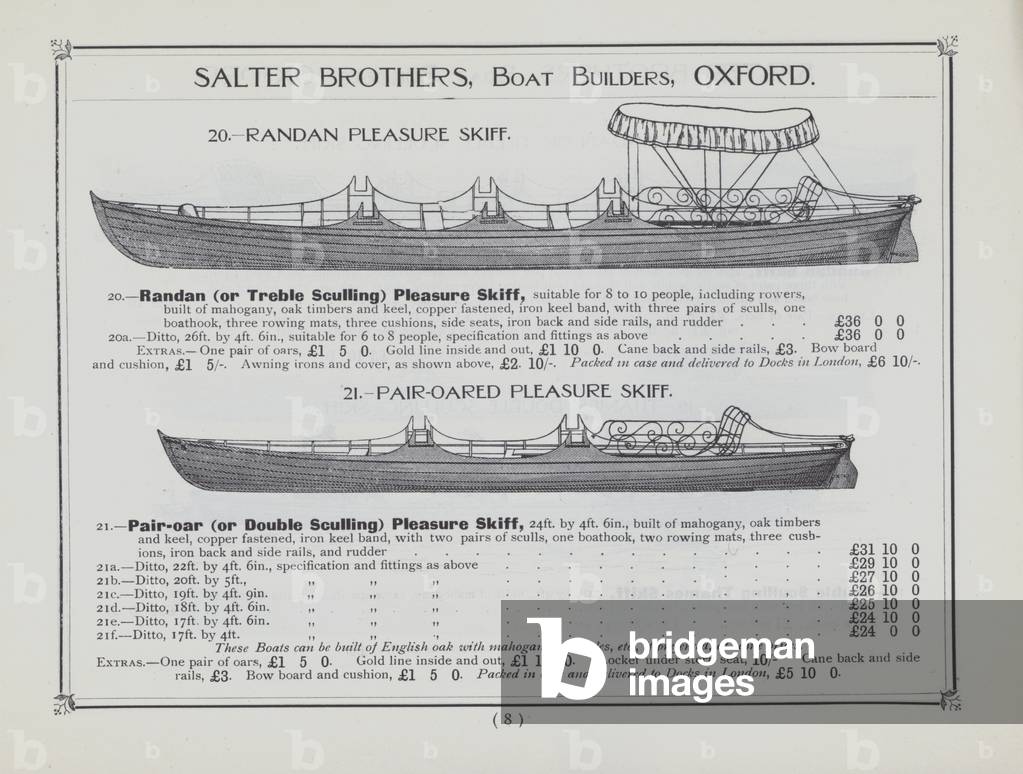 Salter Brothers, Boat Builders, Oxford (litho)