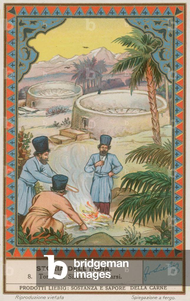 Parsi Towers of Silence (chromolitho)