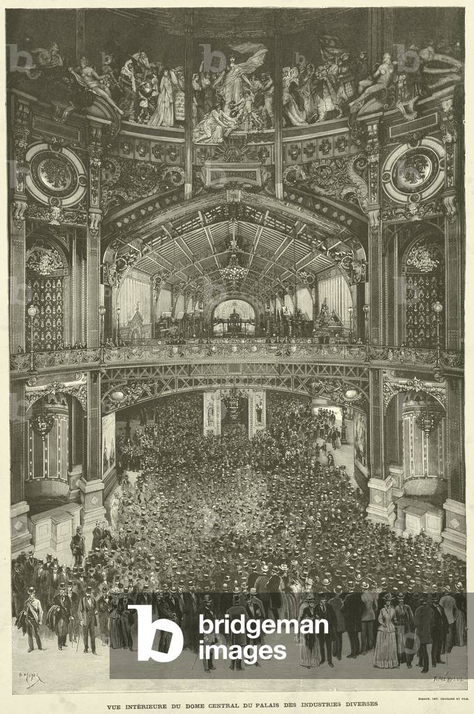 Vue Interieure du Dome Central du Palais des Industries Diverses (engraving)