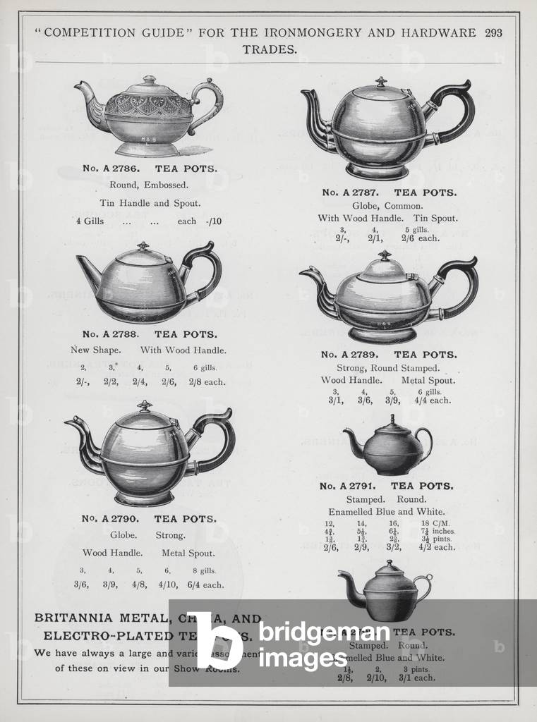 Page of catalogue for the Ironmongery and Hardware Trades, c 1895 (litho)
