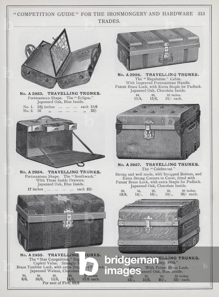 Page of catalogue for the Ironmongery and Hardware Trades, c 1895 (litho)
