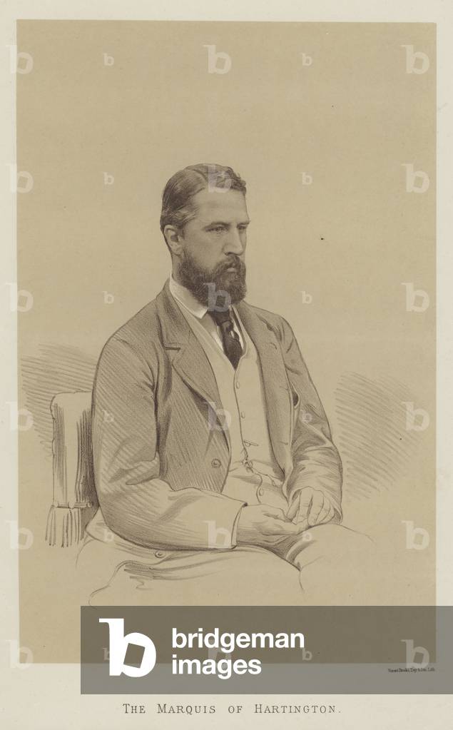 The Marquis of Hartington, Duke of Devonshire (litho)