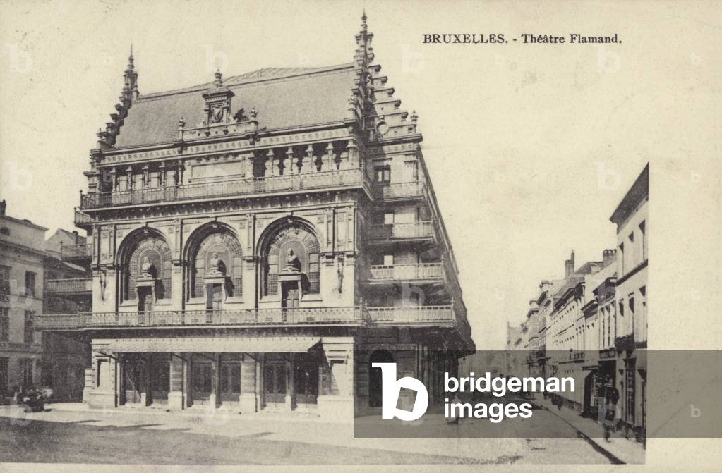 Royal Flemish Theatre, Brussels (b/w photo)