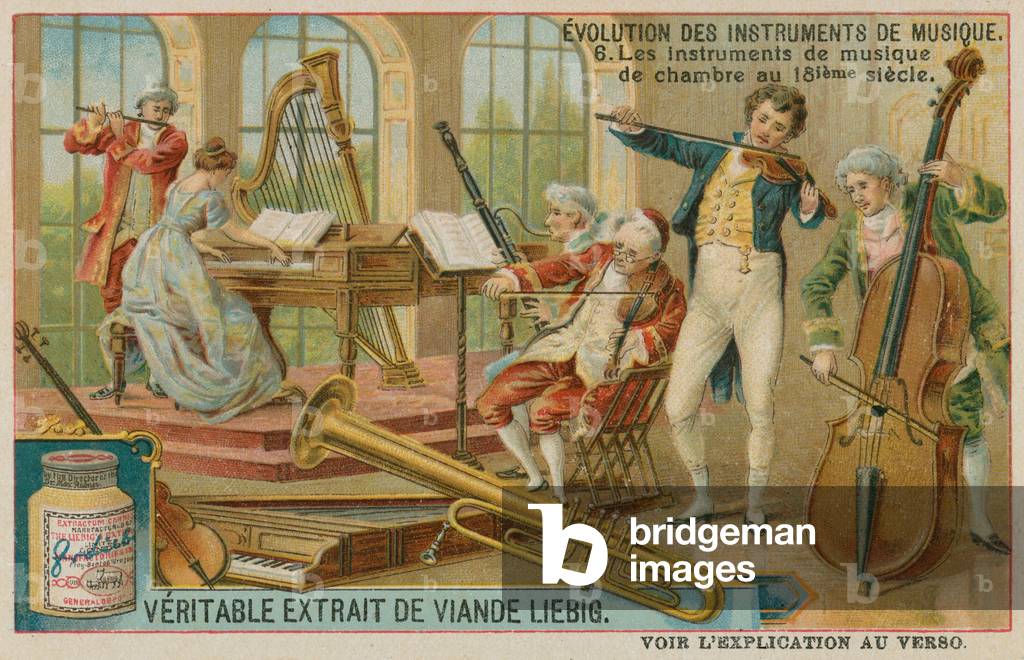 Chamber music instruments from the 18th century (chromolitho)