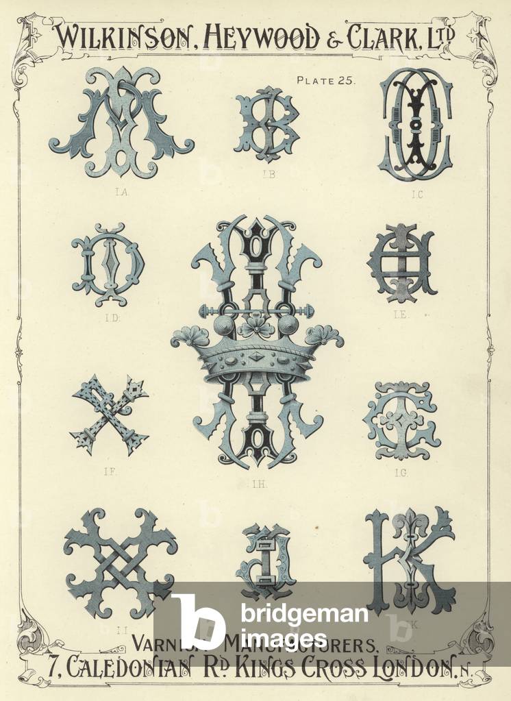 IA, IB, IC, ID, IH, IE, IF, IG, II, IJ, IK (chromolitho)