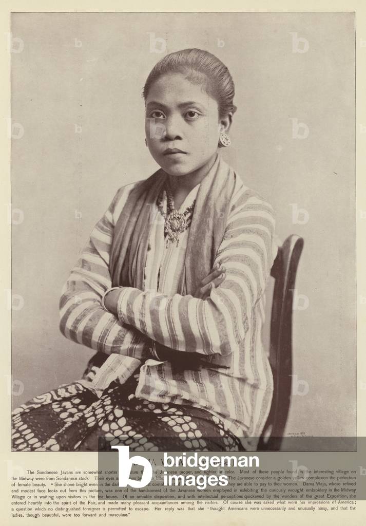 Dama Waja, Javanese (b/w photo)