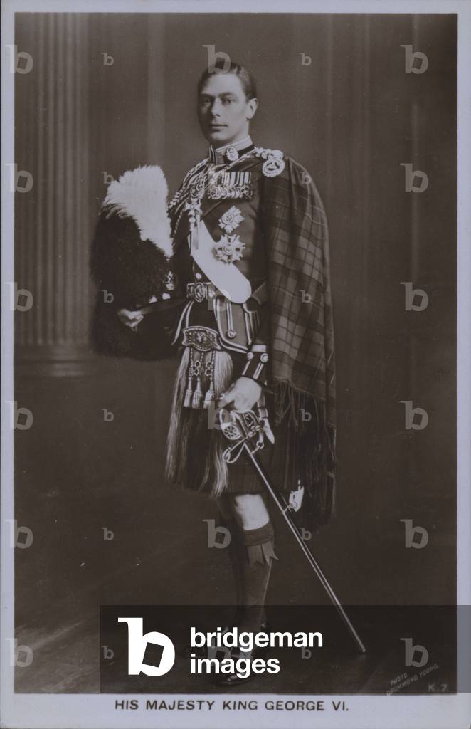 His majesty King George VI (b/w photo)