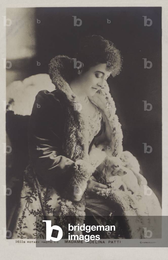 Adelina Patti, Italian coloratura soprano (b/w photo)