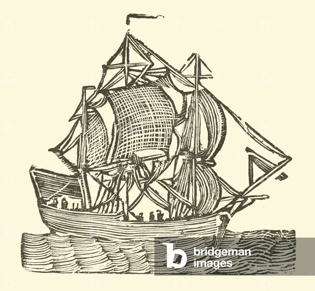 Sailing ship (woodcut)