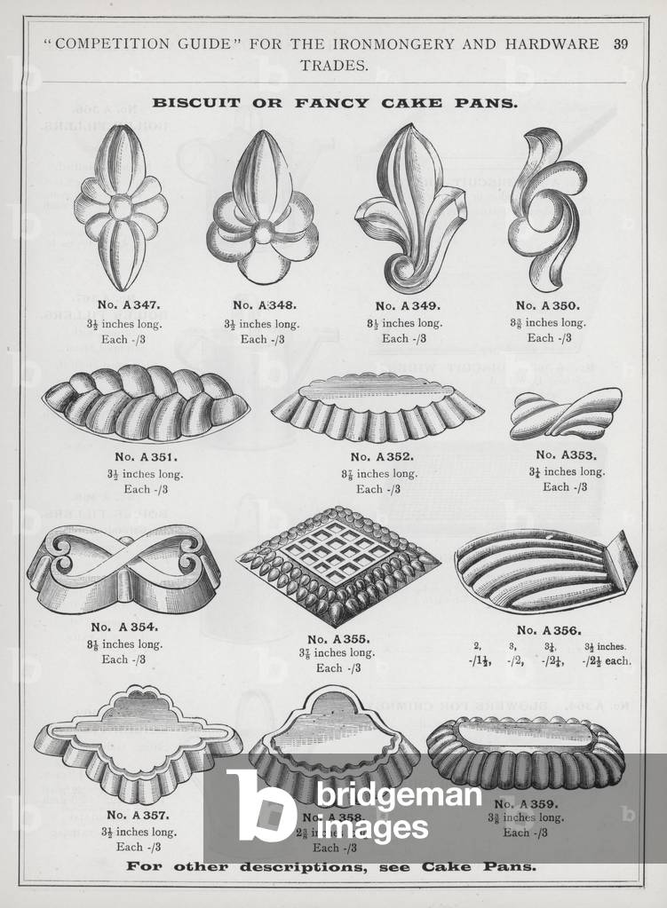Page of catalogue for the Ironmongery and Hardware Trades, c 1895 (litho)