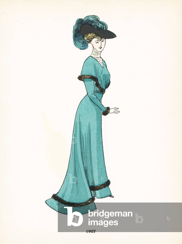 Ladies fashion, 1907 (colour litho)