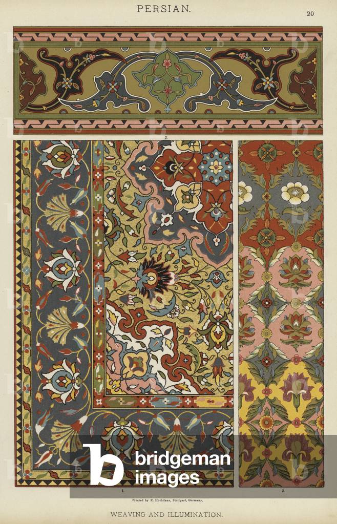 Persian, Weaving and Illumination (colour litho)