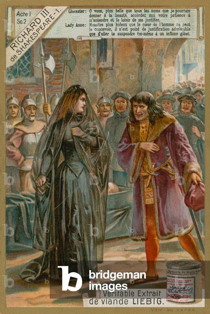 Richard III and Lady Anne (chromolitho)