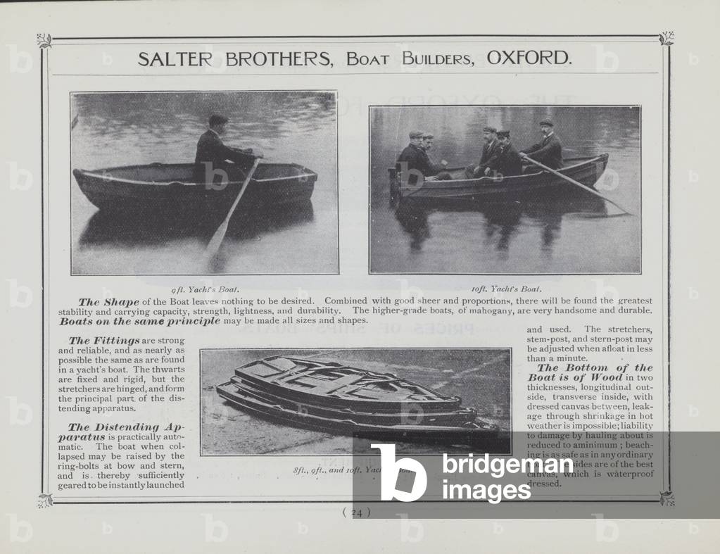 Salter Brothers, Boat Builders, Oxford (litho)