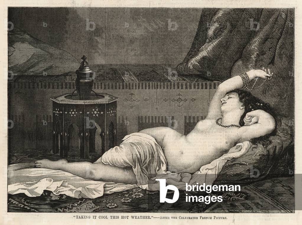 Taking it cool this hot weather - after the celebrated French picture (engraving)