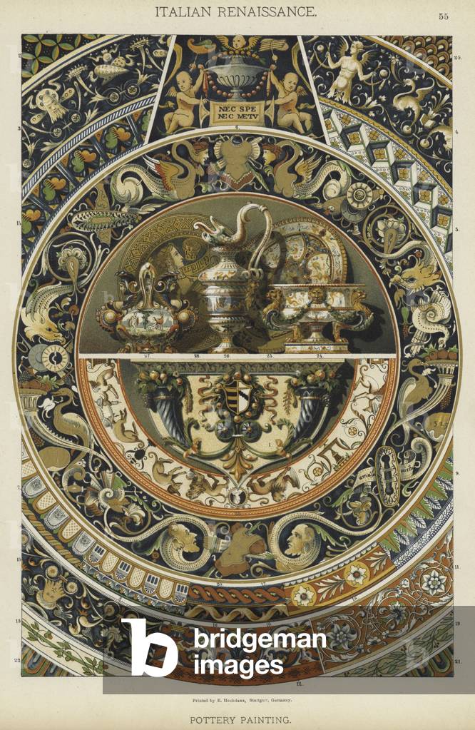 Italian Renaissance, Pottery Painting (colour litho)