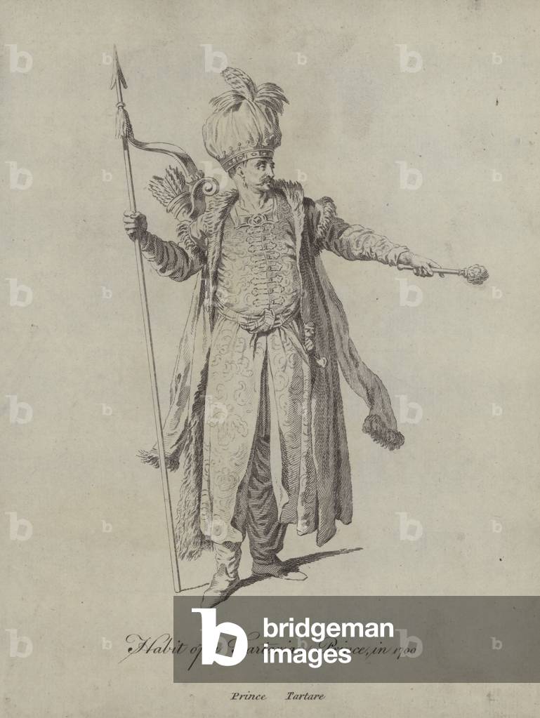 Habit of a Tartarian Prince in 1700 (engraving)