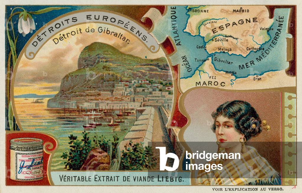 Straits of Gibraltar (chromolitho)